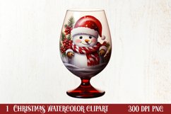 Christmas Wine Cup Sublimation Clipart Product Image 2