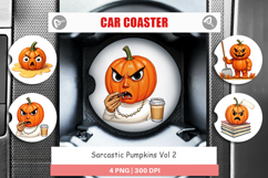 Car Coaster Sarcastic Pumpkins Product Image 1