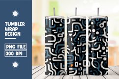Abstract Shapes Outline Pattern Tumbler Wrap Product Image 1