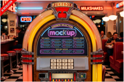 Retro Jukebox Top Glass Dome Panel Product Image 1