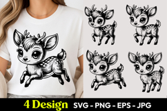 Cute Baby Deer SVG PNG Product Image 1