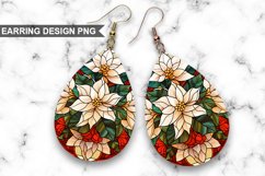 Stained Glass Christmas flowers Earrings Bundle Product Image 2