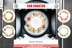 Car Coaster Easter Wreath Product Image 1