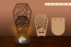 Halloween Tealight Candle Holder Laser Cut Product Image 1