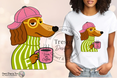 Funny Dachshund Dog PNG Coffee Lover Design Funny Pet Lover Product Image 5