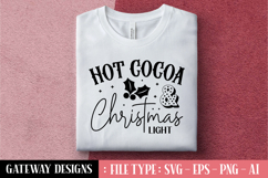 Hot Cocoa &amp; Christmas Light svg design Product Image 1