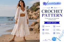 Lacy Crochet Duster Pattern PDF Product Image 6