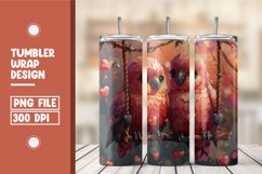 Watercolor Birds Tumbler Warp Design Product Image 1