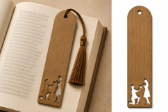 Romantic Wooden Couple Proposal Bookmark with Tassel Product Image 1