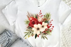 Christmas Flower Bouquet PNG Clipart Product Image 2