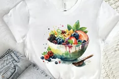 Watercolor Bowl Healthy PNG Clipart Product Image 2
