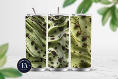 Matcha Ice Cream Pattern, Matcha Dessert Digital Paper Product Image 2