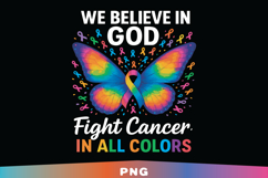 Fight Cancer In All Color Png Bundle, colorfull bundle Product Image 2