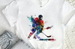 Watercolor Hockey PNG Clipart Product Image 2