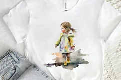 Watercolor Little Girls PNG Clipart Product Image 2