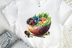 Watercolor Bowl Healthy PNG Clipart Product Image 2