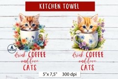 Coffee towel, Funny Kitchen towel design Product Image 2