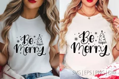 Be Merry SVG PNG Design, Christmas SVG Design Product Image 2