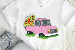 Watercolor Vintage Truck PNG Clipart Product Image 2