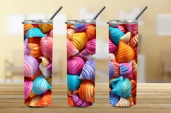 3D Seashells Beach 20oz Skinny Tumbler Sublimation Design Product Image 3