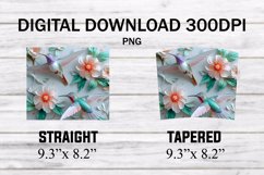 Hummingbirds Floral 20 oz Tumbler Wrap Product Image 2