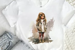 Watercolor Little Girls PNG Clipart Product Image 2