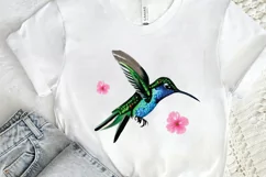 Watercolor Cute Hummingbird PNG Clipart Product Image 3