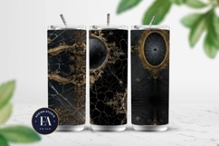 Cracked Mirror Frame Pattern | Black Gold Baroque Product Image 2