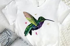 Watercolor Cute Hummingbird PNG Clipart Product Image 2