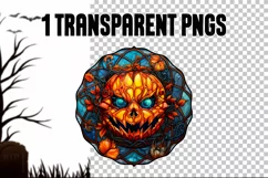 Halloween Pumpkins Wind Spinner | Creepy Pumpkin PNG Product Image 2