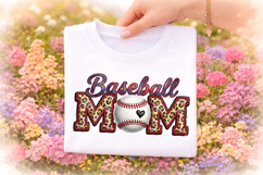 Baseball PNG, faux yarn Baseball Mom Png Product Image 2