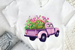 Watercolor Vintage Truck PNG Clipart Product Image 2