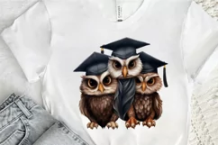 Graduation Owl Friends Sublimation PNG Clipart Product Image 2