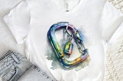 Watercolor Carabiner PNG Clipart Product Image 2