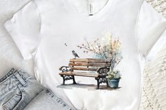 Watercolor Bench PNG Clipart Product Image 2