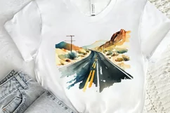 Watercolor Road Street Highway PNG Clipart Product Image 2