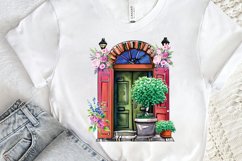 Flower Doors Watercolor PNG Clipart Product Image 3
