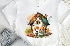 Watercolor Hansel and Gretel PNG Clipart Product Image 2