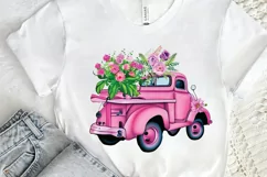 Watercolor Vintage Truck PNG Clipart Product Image 2