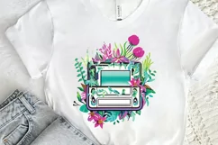 Watercolor Floral Cassettes PNG Clipart Product Image 2