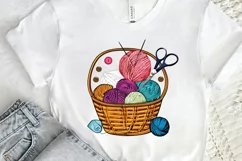 Watercolor Crochet Knitting PNG Clipart Product Image 2