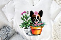 Watercolor Dog Floral PNG Clipart Product Image 2