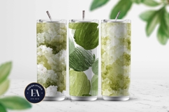 Watercolor Matcha Pattern, Green Wash Texture Product Image 2