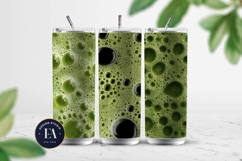 Matcha Foam Texture, Green Bubble Pattern Product Image 2