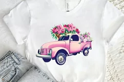 Watercolor Vintage Truck PNG Clipart Product Image 2