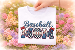 Baseball Mom Coquette Bow PNG Product Image 2