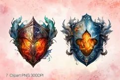 Medieval Shield ClipArt, Fantasy Shield PNG, Armour Clipart Product Image 2