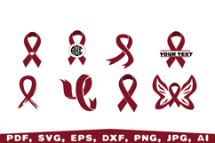 Sickle cell Awareness svg, burgundy Ribbon Svg Product Image 2