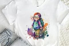 Watercolor Girl with Disability PNG Clipart Product Image 2