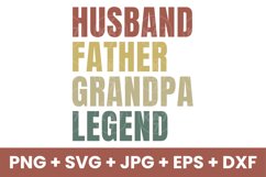 Retro Vintage Husband Father Grandpa Legend SVG Product Image 1